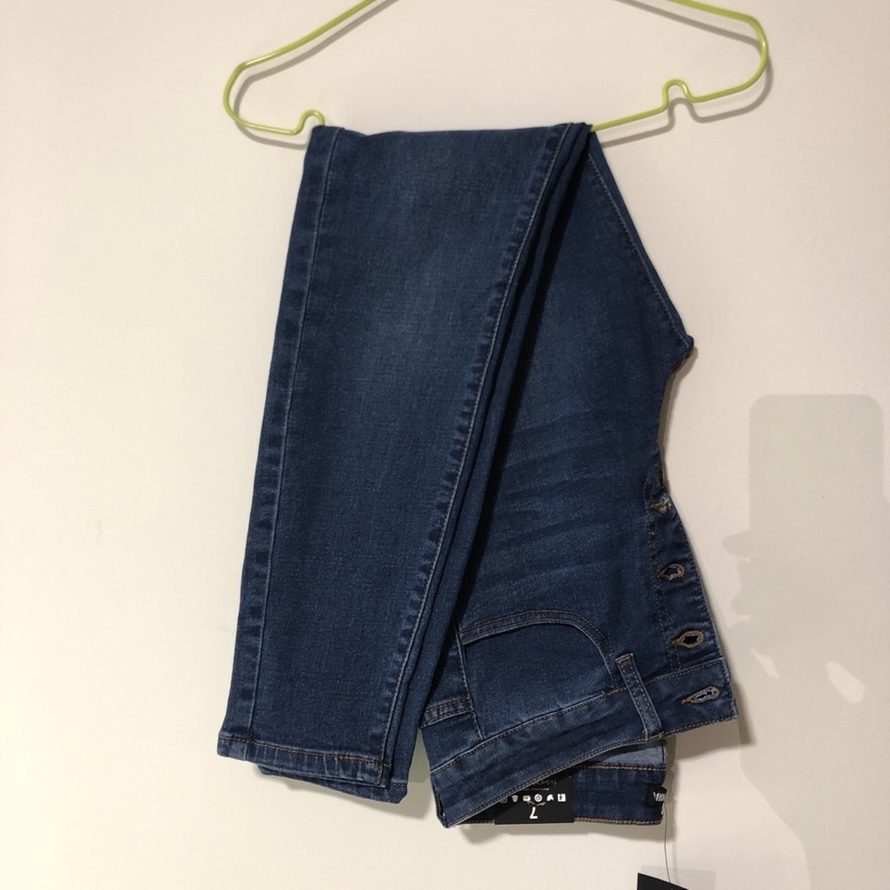 Fashionnova skinny jeans dark blue wash